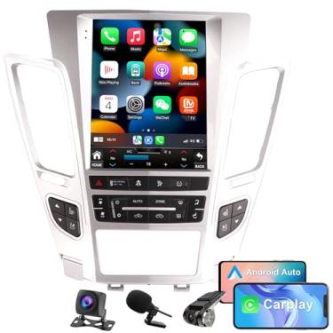 Imagem de HoeeNilsa Rádio estéreo para carro Android 13 para Cadillac CTS 2007-2012 Navegação GPS com DSP no Dash Headunit Multimídia Player 9,7 polegadas IPS Touchscreen integrado Android AUTO, Carplay,