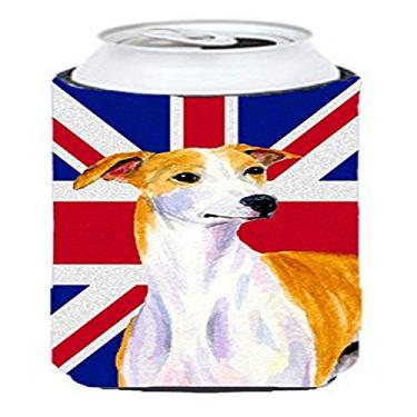 Imagem de Whippet with English Union Jack British Flag Tall Boy Beverage Insulator Hugger LH9480TBC