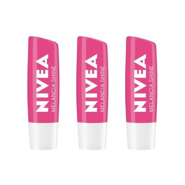 Imagem de Protetor Labial Nivea 4,8G Melancia Shine - Kit C/3 Un
