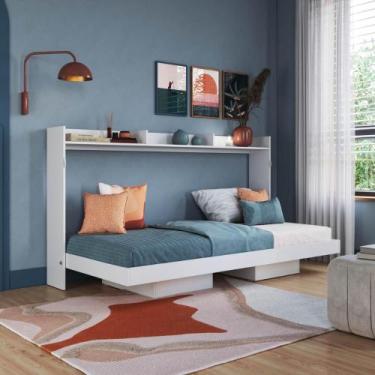 Imagem de Cama Solteiro Articulada 195,6cm com Prateleira e 2 Nichos - Art In Q,