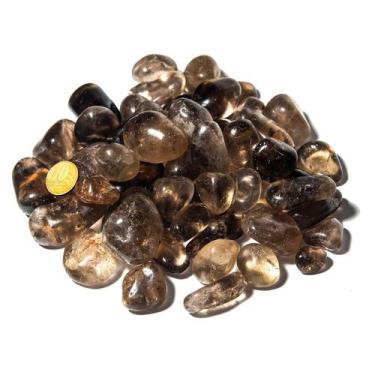Imagem de 1kg Quartzo Fumê Rolado Pedra Natural M 20 a 35mm Tipo A - CristaisdeC