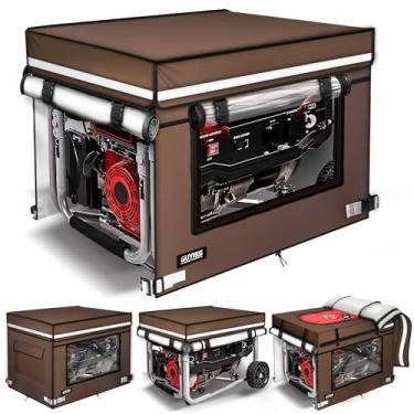 Imagem de GUYISS Tampa Do Gerador Em Funcionamento. 32" C X 24" L A, Parte Superior Pode Ser Aberta Para Reabastecimento, 900D + 210D Resistente À Prova D'Água, Janela De Operação Visual Transparente Pvc, Caf