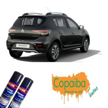 Imagem de Tinta Spray Automotiva (PRETO LISO) NA COR DO SEU CARRO 300ml Feita na