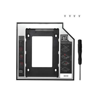 Imagem de Case Adaptador para Notebook Caddy 12.7mm Suporte para HDD SSD SATA Ex