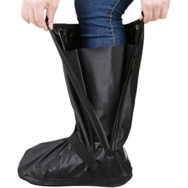 Imagem de Capa Protetora Chuva Impermeável á Prova Dágua Antiderrapante Bota Protetor Tênis Adulto Para Motociclista (XL)
