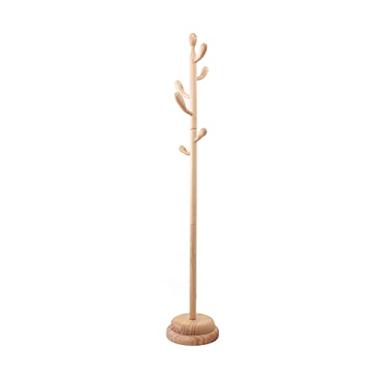 Imagem de Prateleira para casaco doméstico em forma de árvore, suporte de armazenamento de roupas para quarto de criança, suporte de canto para escritório, cabideiro de madeira, cabideiro de metal