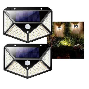 Imagem de Luminária Solar Jardim Sensor De Presença Sem Fio Energia - Relet