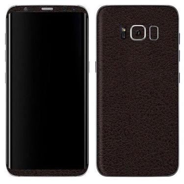 Imagem de Adesivo Skin Premium - Couro Preto Samsung Galaxy S8, Marrom