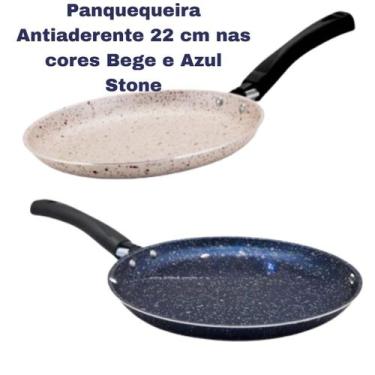 Imagem de Panquequeira Colore 22cm Antiaderente Azul Stone e Bege - Alegrete, Az