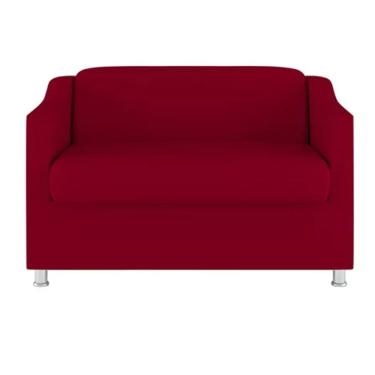 Imagem de Namoradeira Decorativa Reforçada Recepção Suede Vermelho
