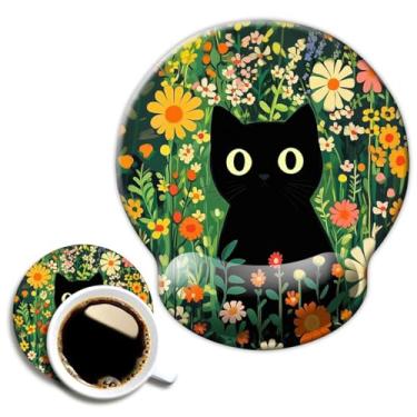 Imagem de Tapete de mouse Ergo Comfort Gel para descanso de pulso - Mouse pad ergonômico para escritório com suporte de pulso - antiderrapante, design de acessórios de mesa, tapete para decoração de casa e