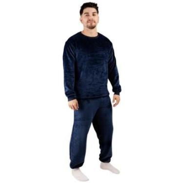 Imagem de Pijama Masculino Inverno Adulto Fleece Plush Soft Quentinho.-Masculino