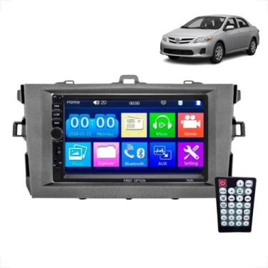 Imagem de Kit Multimidia MP5 2 Din 7 Polegadas + Moldura Corolla 2008 2009 2010 
