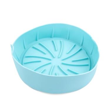 Imagem de Forro de Silicone para Air Fryer, 22cm x 8cm, Verde Água, Antiaderente, Resistente até 260°C