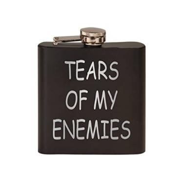 Imagem de Rogue River Tactical Garrafa de aço inoxidável Funny Tears of My Enemies, preto fosco premium, é um ótimo presente para ele, pai, pai, piada, presente