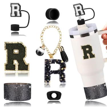 Imagem de Conjunto de acessórios para copos Stanley, incluindo 2 peças de capa de canudo de 1 cm, 1 conjunto de 3 tampas de silicone à prova de derramamento, 1 pingente de alça de flor fofo, 1 bota de silicone