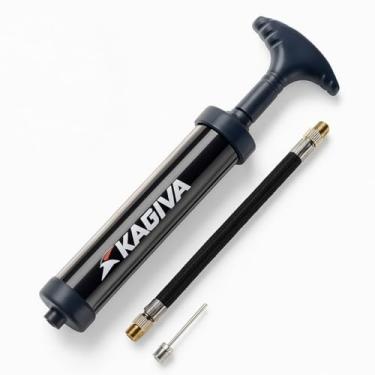 Imagem de Bomba De Ar Dupla Ação Para Encher Bolas Esportivas Com Agulha Metálica Compacta Portátil Inflador Manual Rápido Eficiente Para Futebol Vôlei Basquete Handebol Leve Resistente (Preta)