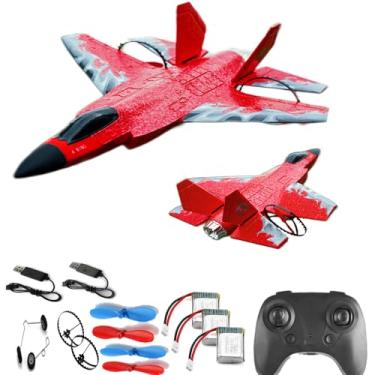Imagem de Generic RC Plane, F-35 Jet Plane Remote Control Glider Airplanes,2 Channel 2.4GHZ Remote Control Plane Aircraft, Double Charging Wire RC Airplane Easy to Fly for Adults Beginners (Red)
