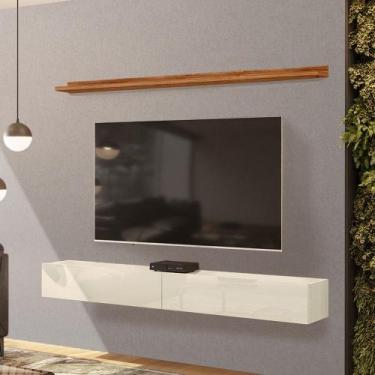 Imagem de Bancada Suspensa e Prateleira 197cm Slat M20 Cinamomo/Off - Mpozenato,