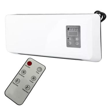 Imagem de Aquecedor Refrigerador De Ar Parede Ventilador Portatil Varal Secador 