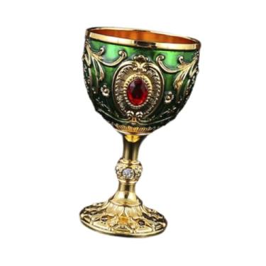 Imagem de IEUDNS Taça de água em, mini cálice reutilizável, pequena xícara para beber, copo de vinho para festa, casamento, jantar, champanhe, Ouro Verde