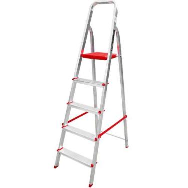 Imagem de Escada de alumínio 5 degraus residencial - ESC0064 - Botafogo