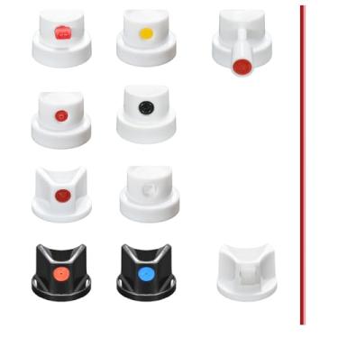 Imagem de Kit de substituição universal de pontas de bocal de tinta spray, 10 tampas sortidas para latas de spray - para arte de grafite de precisão, retoque automático suave e projetos DIY