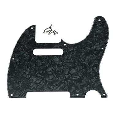 Imagem de KAISH Placa de raspar guitarra Tele de 8 furos serve nos EUA/Mexican Fender Telecaster Black Pearl