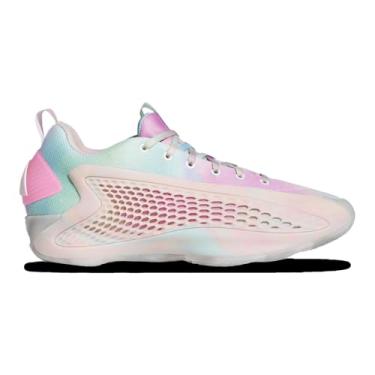 Imagem de adidas Cloud Foam infantil – Tênis de corrida puro, Calçado branco/laranja ácido/rosa Bliss, 41