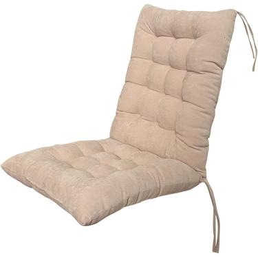 Imagem de Cadeira De Balanço, Cadeiras De Encosto Alto, Assento Traseiro Tuftado Premium, Almofadas De Cadeira De Encosto Alto Ao Ar Livre Com Laços Para Casa Interna, Cadeira De Mesa, Cadei, Navy