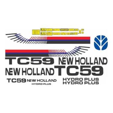 Imagem de Kit Adesivos Colheitadeira Tc59 Pavão - Spts