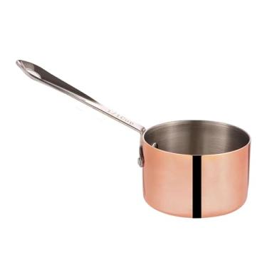 Imagem de YWJLQH Mini panela para molho, panela, tempero, copo, utensílios de cozinha, colher medidora, Rosa Ouro