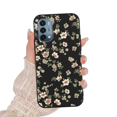 Imagem de Zrutru Linda capa de telefone floral para Oneplus Nord N200 5G 6,5 polegadas, estampa de flores brancas desenho kawaii design estético capas de silicone macio TPU fino à prova de choque capa de