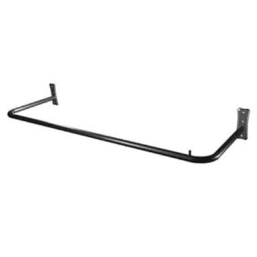 Imagem de Arara de Parede RETA 1,00 Metro Organização de Quartos Closets Armários e Loja (PRETO)