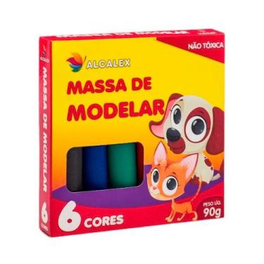 Imagem de Massinha De Modelar 6 Cores 90g Alcalex