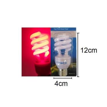 Imagem de Kit 5 Lampadas Luz Rosa Espiral 16W 127V E27 Decorativa Casa