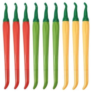 Imagem de Craftdady 15 peças de caneta de gel de pimenta criativa fofa caneta vegetal tinta preta escrita canetas de assinatura novidade engraçada canetas chili para estudantes escritório material escolar 3