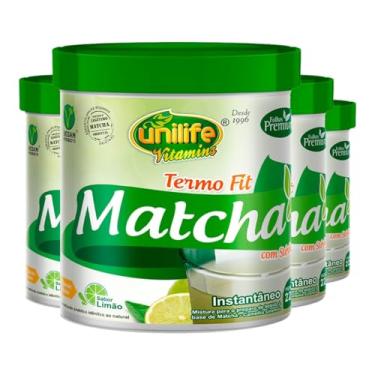 Imagem de Matcha Termo Fit c/Stévia Unilife Chá Verde Limão 220g 4un