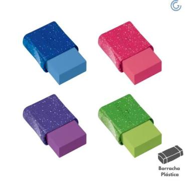 Imagem de Borracha Plástica Coloridas Glitz Sortida - Faber Castell