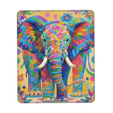 Imagem de Mousepad pequeno tapete de rato com base de borracha antiderrapante colorido elefante mousepads para homem mulher computador mousepad para mouse sem fio tapete de teclado tapete de mesa para jogos