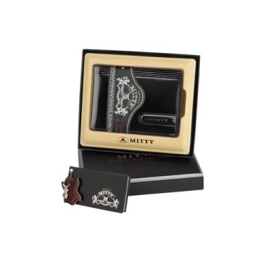 Imagem de Carteira Masculina De Couro Mitty - M1R- Preto
