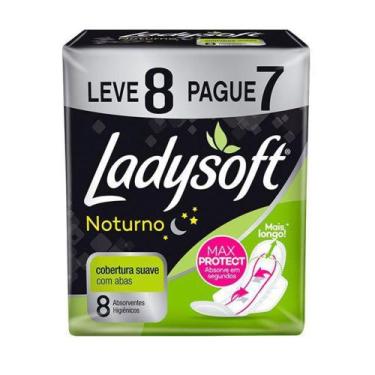 Imagem de Absorvente Ladysoft Noturno - Com Abas  8 unidades