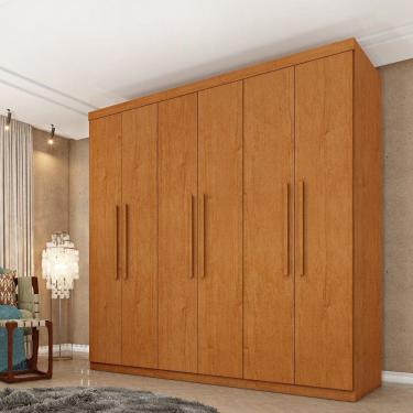 Imagem de Guarda Roupa Casal 6 Portas Lagos Tcil Móveis - Cinamomo