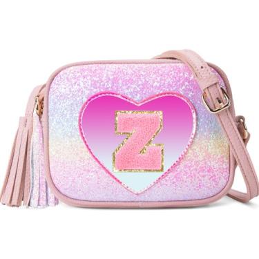 Imagem de OYLOLA Presentes De Aniversário Para Meninas 3, 4, 5, 6, 7 E 8 Anos, Bolsa Infantil Com Inicial, Transversal Meninas, Z Colorido