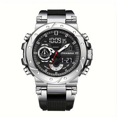Imagem de Relógio de Quartzo Masculino com Visor Luminoso Pulseira de Silicone Casual