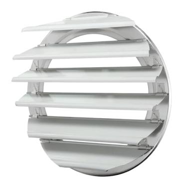 Imagem de PATIKIL Tampa de ventilação de alumínio de 12 polegadas, veneziana exaustora de veneziana, ventilação com louvered, grade redonda de gravidade automática, tampa de ventilação de fechamento automático