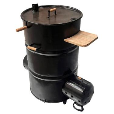 Imagem de Churrasqueira Tambor Bafo Vertical 200 Litros Costela Gaúch - LAURINDO