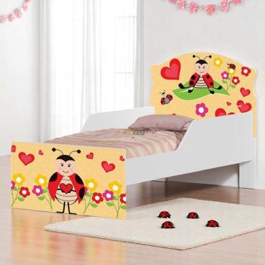 Imagem de Cama Infantil Com Proteção Lateral 153cm KMCB - Amarena Móveis, Vermel