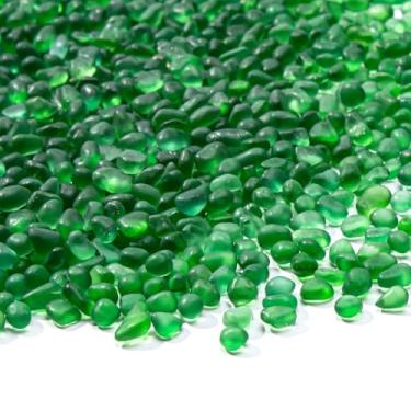 Imagem de Keedolla Pedras de vidro fosco para aquário de cascalho verde para aquário de peixes, 200 g, mini peixes, pedras, mármores para enchimento de vasos, artesanato DIY e decoração de plantas suculentas, 6