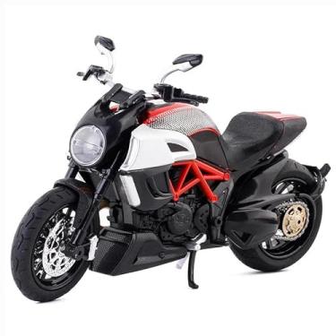 Imagem de Miniatura Motocicleta Moto Metal Diecast Ducatí Diavel - Escala 1/12 (Vermelho)